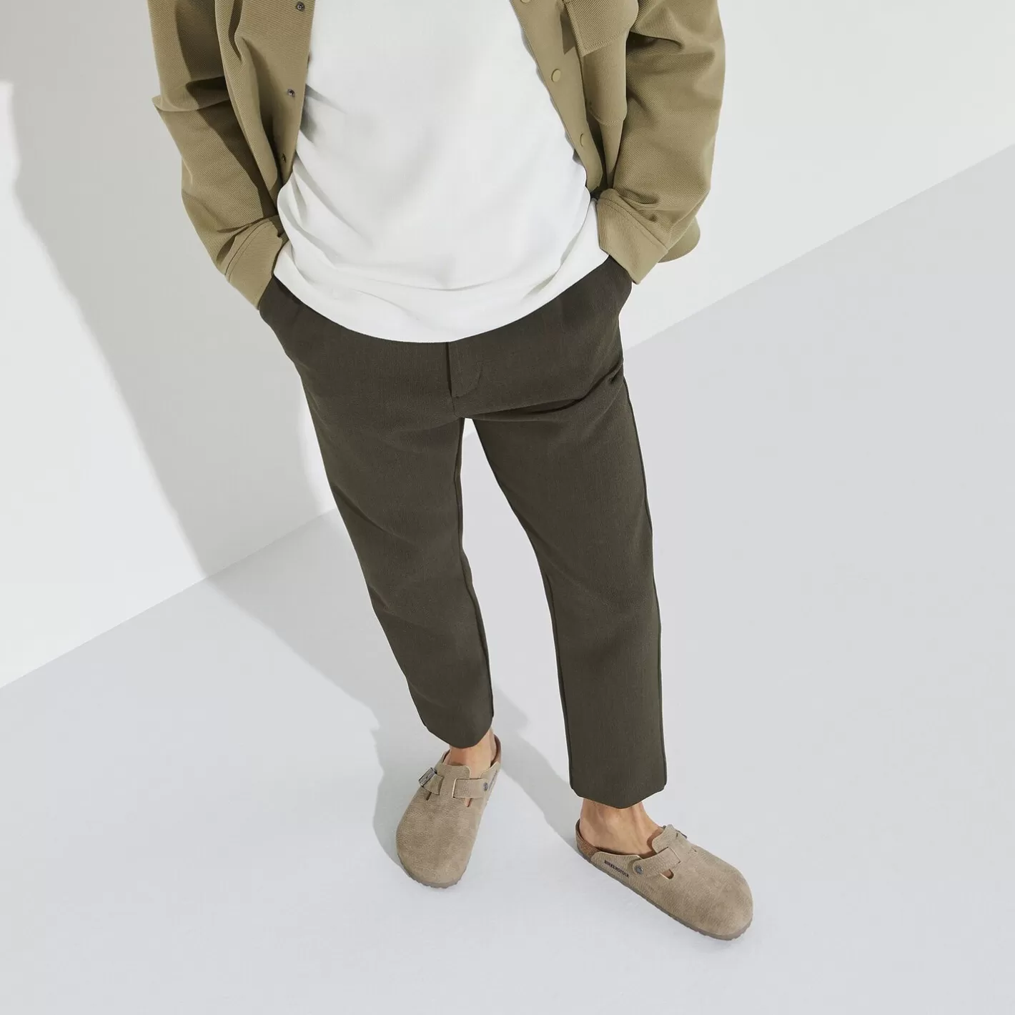Sale Birkenstock Boston Desert Dust Gray Taupe