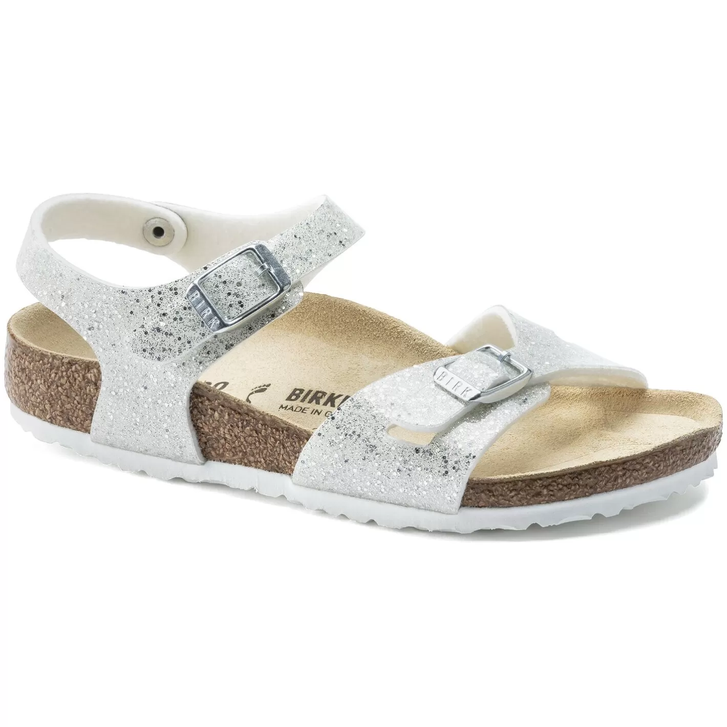 Cheap Birkenstock Rio Kids Cosmic Sparkle White